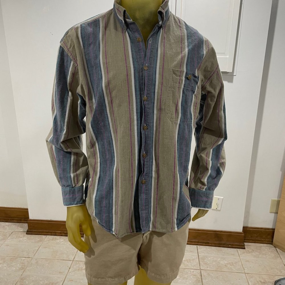 Striped Casual Button Down Shirt
